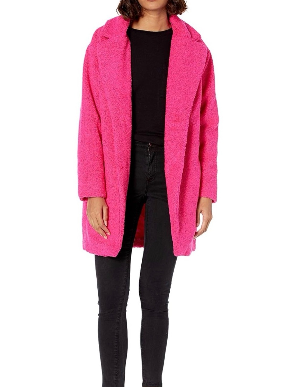 Bright Pink Teddy Coat